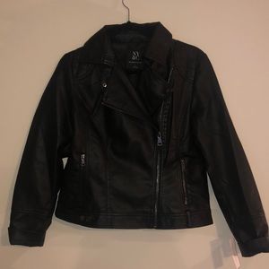 NY&C black leather jacket